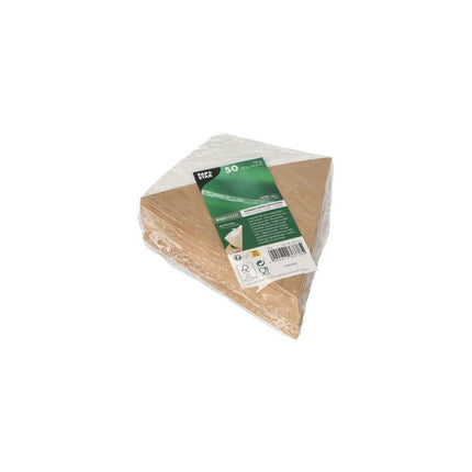 PAPSTAR "pure" Pommes-Frites-Spitztüten mit Dip-Ecke Pappe 19,5 cm x 16,5 cm braun/weiss Füllinhalt 100 g