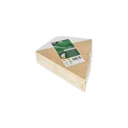 PAPSTAR "pure" Pommes-Frites-Spitztüten mit Dip-Ecke Pappe 19,5 cm x 16,5 cm braun/weiss Füllinhalt 100 g