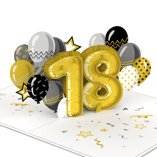 18. Geburtstag Pop-Up Karte