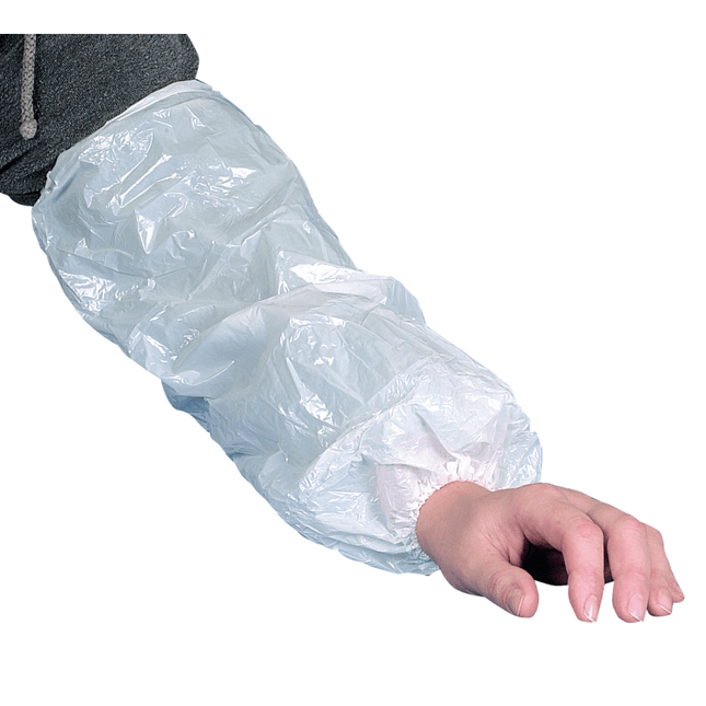 Ärmelschoner, 40 cm, 20 my PE, Weiß   | Packung (100 Stück)