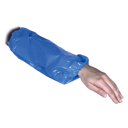 Ärmelschoner, 40 cm, 30 my PE, Blau   | Packung (100 Stück)