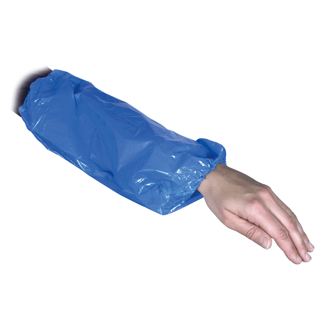 Ärmelschoner, 40 cm, 30 my PE, Blau   | Packung (100 Stück)