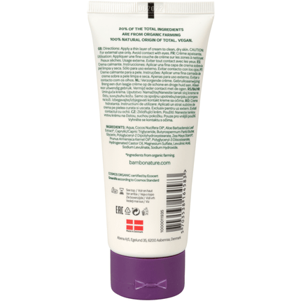 Bambo Nature, Pflegecreme, 100 ml, Farb- und Parfümfrei   | Packung (6 Stück)