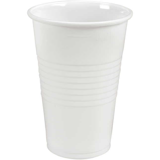 Ausschankbecher, PP, 20 cl, Weiß   | Packung (100 Stück)