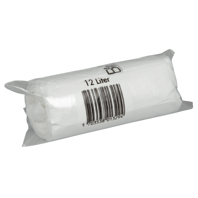 Bin Line Beutel 12 L, 400x570 mm, 10 my LLDPE, Weiß    | Rolle (20 Beutel)