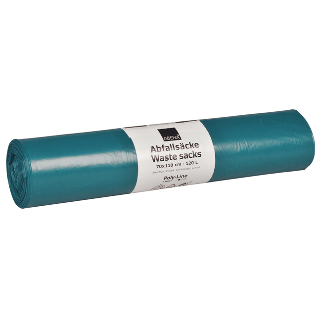 Abfallsäcke 120 L, 700x1100 mm, 34 my LDPE, Blau    | Rolle (25 Beutel)