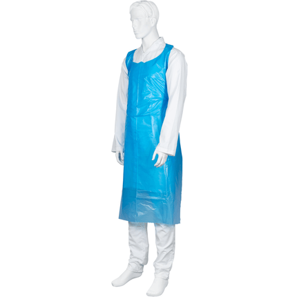 Einwegschürze, 85x130 cm, 35 my LDPE, Blau    | Packung (50 Stück)