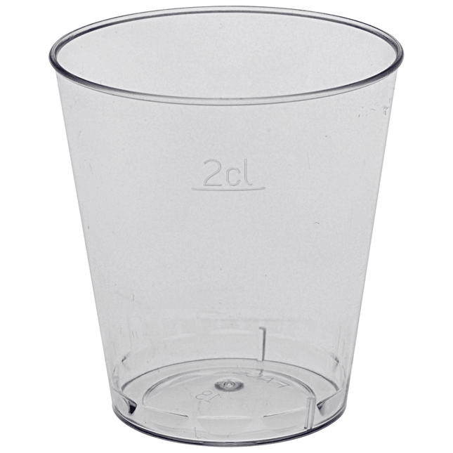Schnapsgläser, 2 cl, PS, Transparent   | Packung (50 Stück)