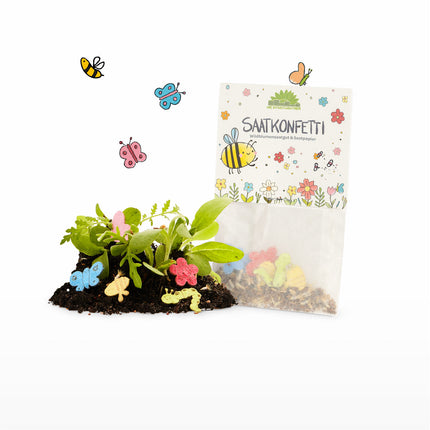 10 x buntes Saatkonfetti im Tütchen