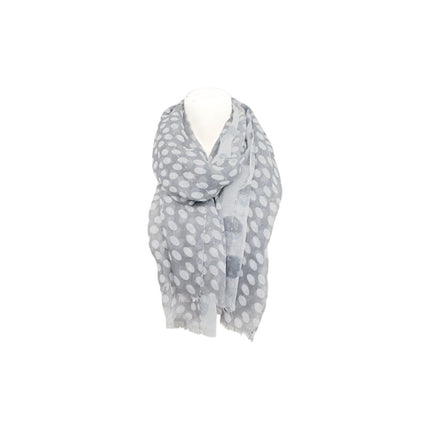 Sommer Damen Schal » Blue Navy Polka Dot Design » leichter Sommerschal 180 x 90 cm » Halstuch mit Punkten und Pailletten » Damenschal weich & dünn