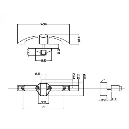 Push Lock Klika | Camper Möbelschloss 160mm/128mm Lochabstand