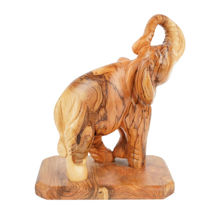 Handgeschnitzter Elefant aus Olivenholz – Exklusive Holzskulptur aus Bethlehem (20 cm)