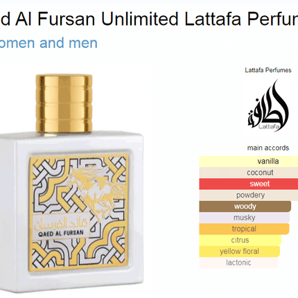 Lattafa Qaed Al Fursan Unlimited Eau de Parfum 90ml
