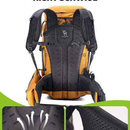 Qunature 25L Wanderrucksack atmungsaktiv - mit abnehmbarer Tasche & Seitenzugang