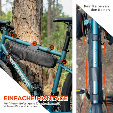 Qunature Fahrrad Rahmentasche Fahrradtasche wasserdichte mit Außentasche und Trinksystemöffnung