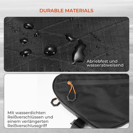 Qunature Fahrrad Rahmentasche Fahrradtasche wasserdichte mit Außentasche und Trinksystemöffnung