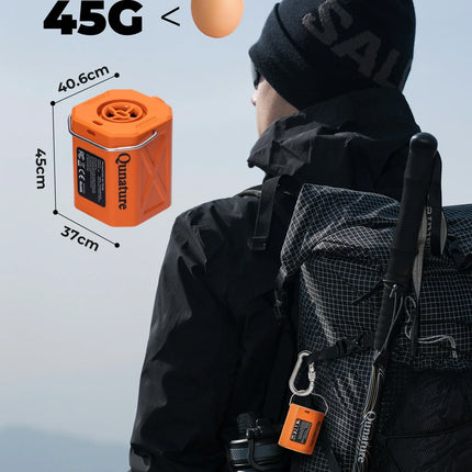 Qunature Mini Elektrische Luftpumpe, Tragbare Ultraleichte 45g Pump mit USB Schnellladung 5 Luftdüse
