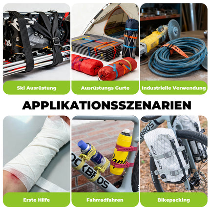 Qunature Universelle Outdoor-Spanngurte - Verlängerbar & Extrem Belastbar