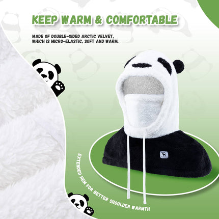 Qunature Winddichte Panda-Mütze für Kinder & Jugendliche