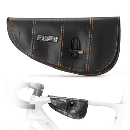 ROAD TO SKY Nachhaltige Fahrrad-Oberrohrtasche aus recycelten Reifen 0,5L