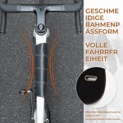 ROAD TO SKY Nachhaltige Fahrrad-Oberrohrtasche aus recycelten Reifen 0,5L