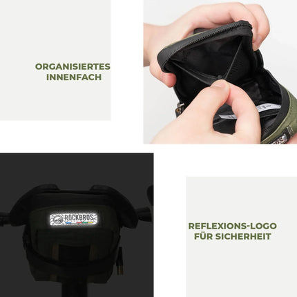 ROAD TO SKY Nachhaltige Fahrrad-Satteltasche aus recycelten Reifen 0,4L