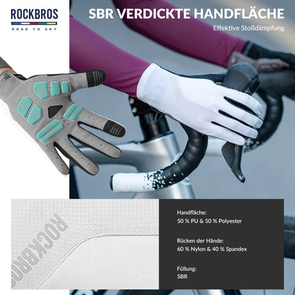 ROAD TO SKY Fahrradhandschuhe mit Touchscreen Atmungsaktiv Herren/Damen