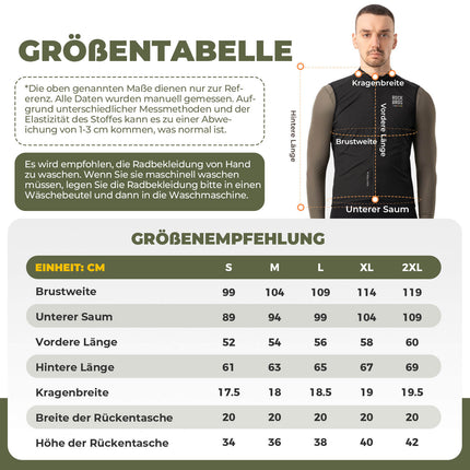 ROAD TO SKY Herren Fahrrad Ärmellos Weste Winddichte Fahrradjacke