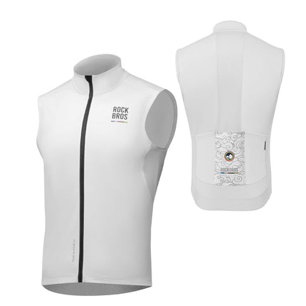 ROAD TO SKY Herren Fahrradjacke Ärmellose Weste Laufweste Atmungsaktiv
