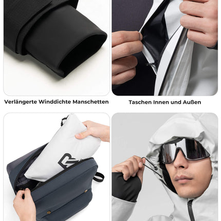 ROCKBROS Beheizbare Fahrradjacke mit Typ-C-Anschluss