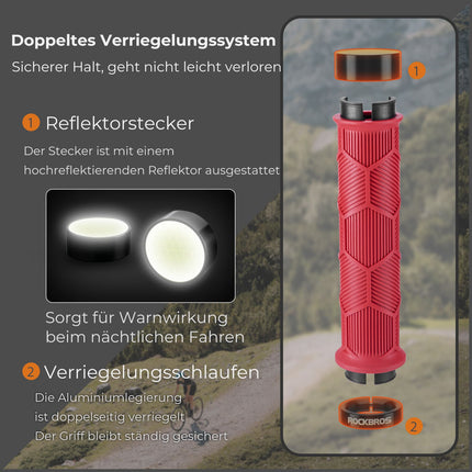 Fahrrad Lenkergriffe Doppelverschluss für 22,2mm Lenke