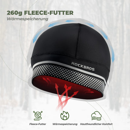 Fahrrad Mütze Fleece Helmmütze Wärmespeicherung