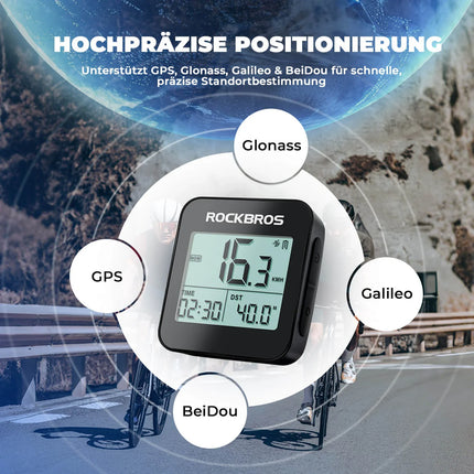 ROCKBROS Fahrradcomputer Kabellos G1