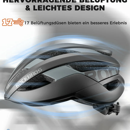 ROCKBROS Fahrradhelm Sport Mountainbike Schutzhelm Atmungsaktiv 54-58cm