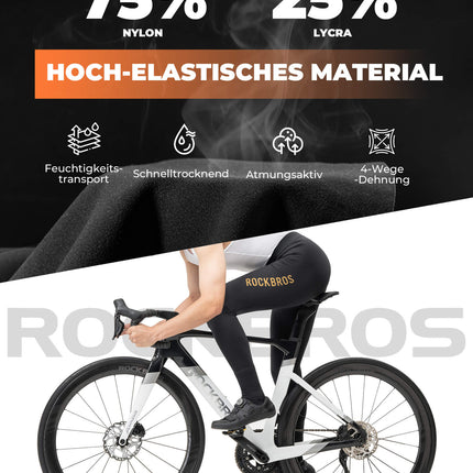ROCKBROS Fahrradhose Lange Radlerhose Gepolstert Atmungsaktiv Herren
