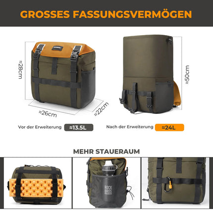 Fahrradtasche Lenkertasche 13,5–24 L