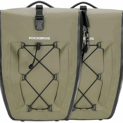 ROCKBROS Gepäckträgertasche 25L-32L 100 % wasserdicht mit Tragegriff