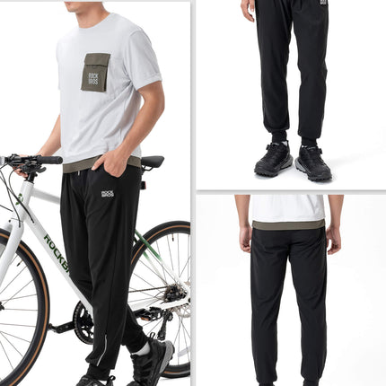 ROCKBROS Herren Fahrradhose Elastische Passform Sicherheitsstreifen
