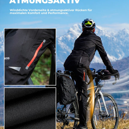 ROCKBROS Herren Radlerhose Atmungsaktiv Lang Fahrradhose Unisex M-4XL
