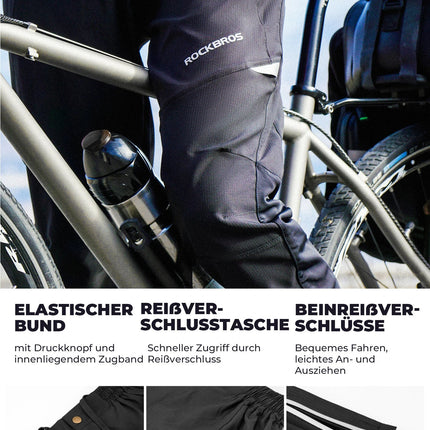 ROCKBROS Herren Radlerhose Atmungsaktiv Lang Fahrradhose Unisex M-4XL