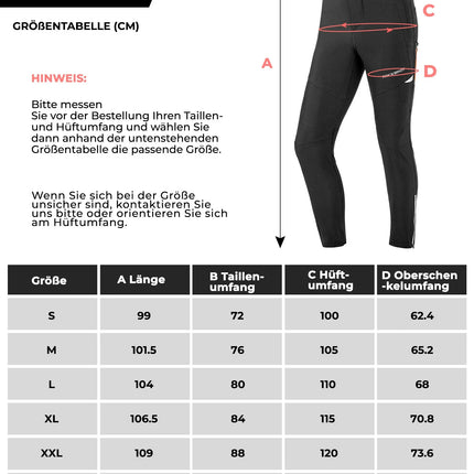 ROCKBROS Herren Radlerhose Atmungsaktiv Lang Fahrradhose Unisex M-4XL