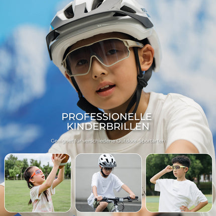 ROCKBROS Kinder Fahrradbrille UV400-Schutz Selbsttönend Sonnenbrille