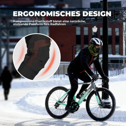 ROCKBROS Lange Fahrradhose Herren Winter Radhose Winddicht Warm