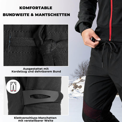 ROCKBROS Lange Fahrradhose Herren Winter Radhose Winddicht Warm