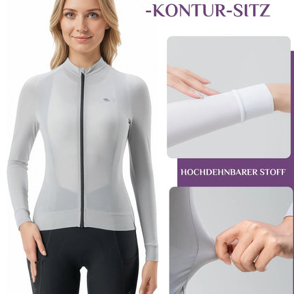 ROCKBROS TVI Damen Langarm-Radtrikot Fahrrad Jersey für MTB & Rennrad