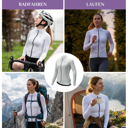 ROCKBROS TVI Damen Langarm-Radtrikot Fahrrad Jersey für MTB & Rennrad