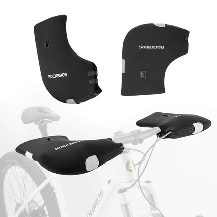 ROCKBROS Beheizte Wasserabweisend Fahrrad Lenkerstulpen - Wiederaufladbar