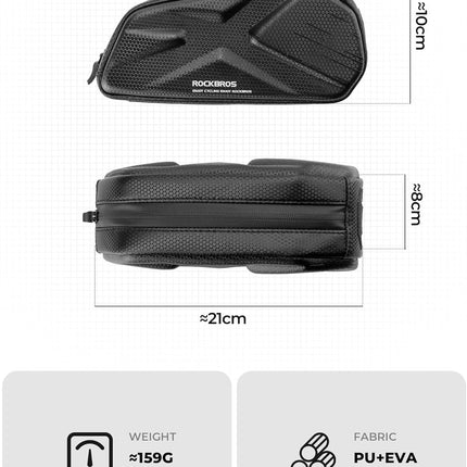 ROCKBROS Fahrrad Rahmentasche Fahrradtasche Oberrohrtasche 1.4L