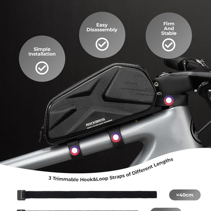 ROCKBROS Fahrrad Rahmentasche Fahrradtasche Oberrohrtasche 1.4L