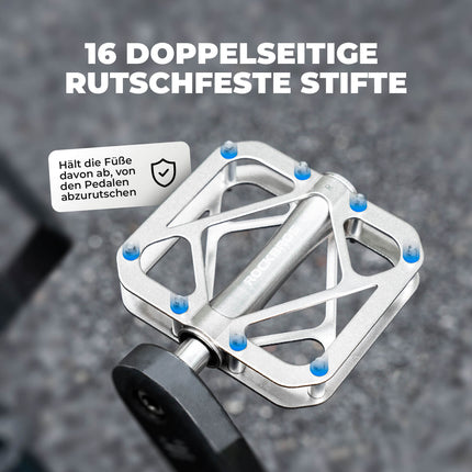 ROCKBROS Fahrradpedale aus Titanlegierung 3-Lager MTB-Pedale Plattform 9/16 Zoll